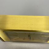 Vintage 1960s solid brass table clock Hollywood Regency Dugena, Switzerland
