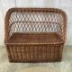Coffre/banc en osier vintage