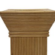 Vintage column vase in rattan, boho bamboo pillar from the 70s, McGuire in rattan.