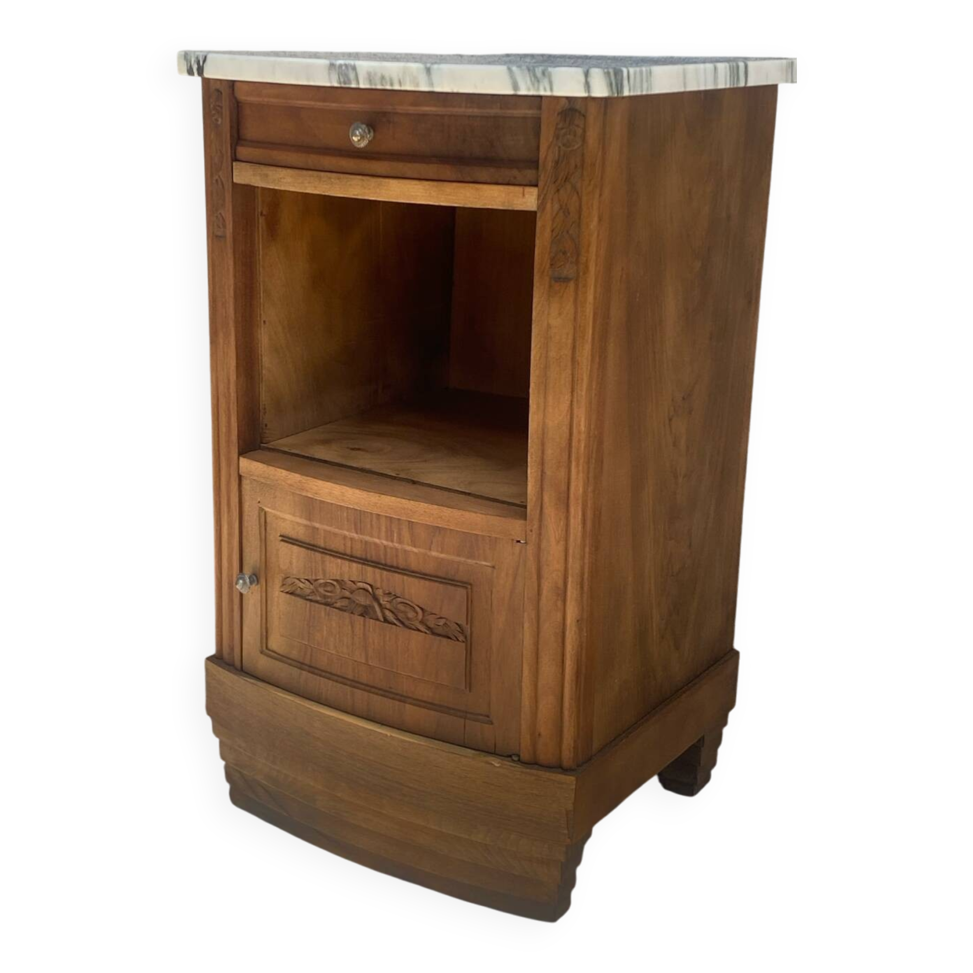 Marble top bedside table