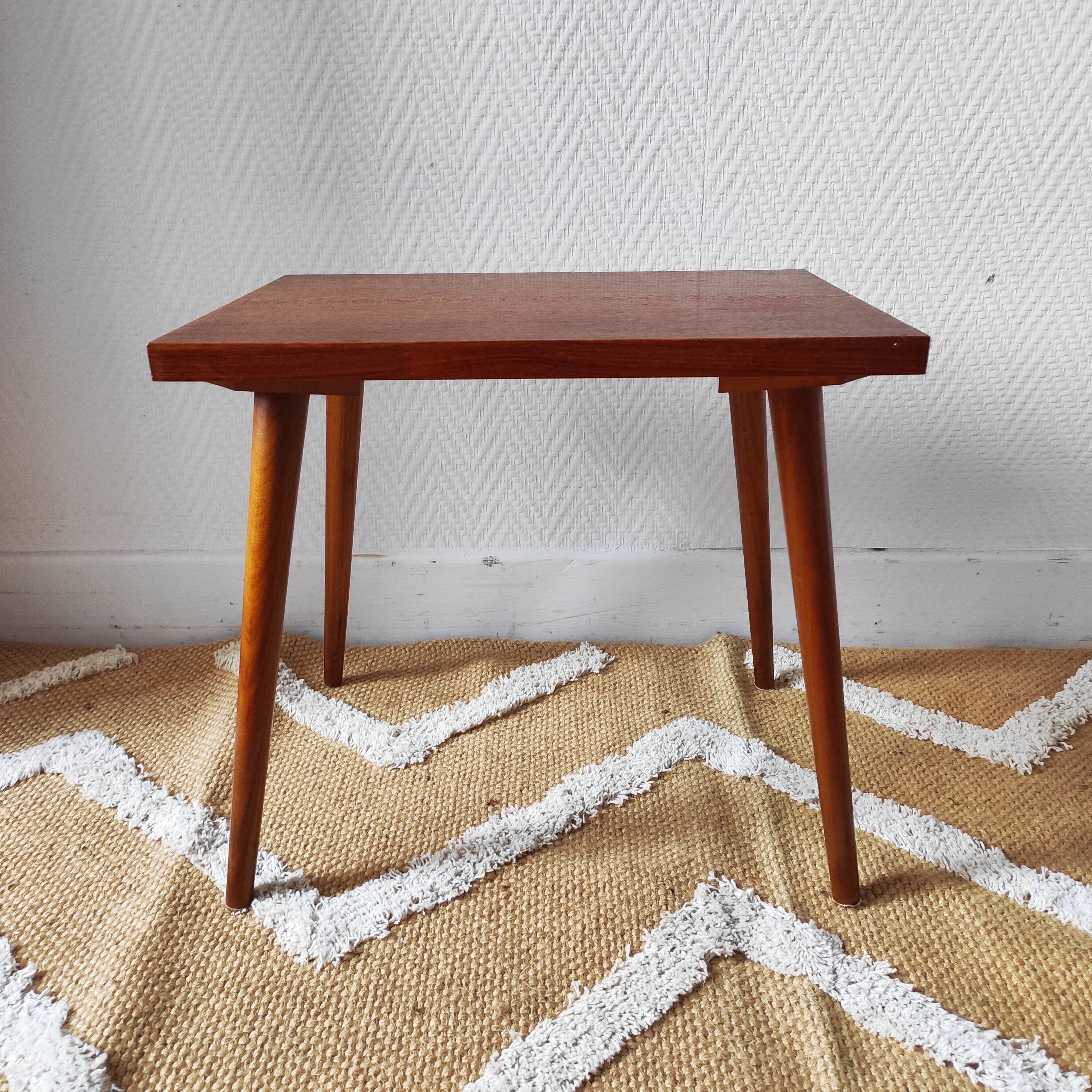 1950-60 Scandinavian style side table minimalist bedside table