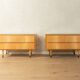 Elegant bedside tables from the 1950s, IDEE Möbel series by Erich Stratmann for Oldenburger Möbelwerkstätten