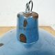 Lampe à suspension industrielle en émail bleu, années 1960