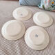 Lot de 4 belles assiettes plates en terre de fer