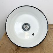 Industrial grey enamel factory pendant lamp, 1960s