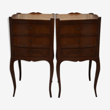 Two Louis XV style bedside tables