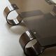 Coffee table in smoked brown plexiglass, roche bobois 1970
