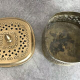 SQUARE DECORATIVE JEWELRY BOX MADE OF BRASS