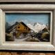 Alpine Table Vintage 1950s Carved and Painted Wood Signed W. Rosso