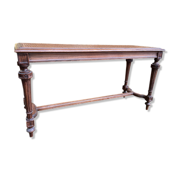 Banquette d’office ou de piano en cannage