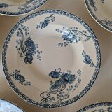 Set of 10 Deep Plates Sarreguemines Royat Models