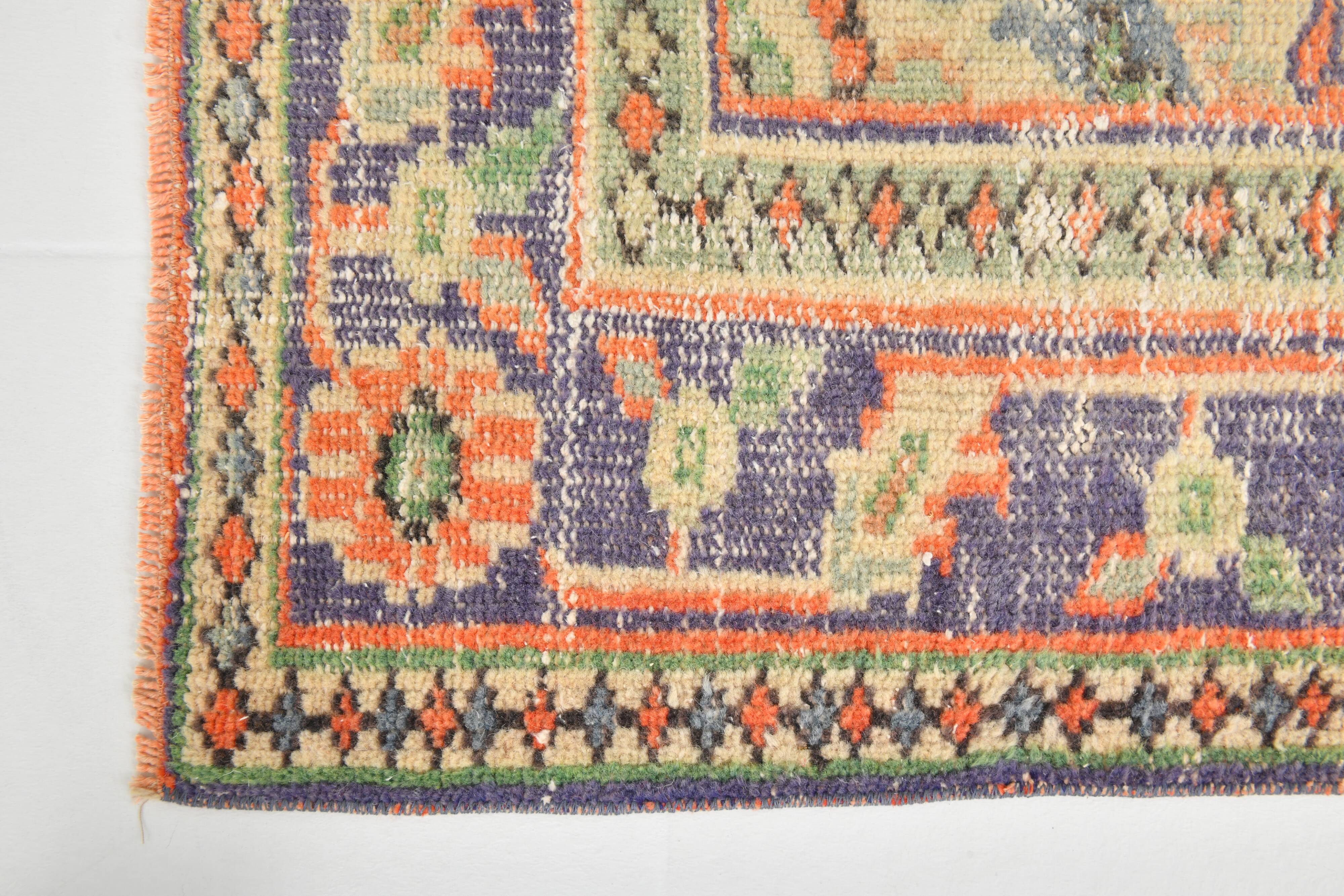 6x10 Faded Orange Classic Pattern Vintage Rug, 177x312 Cm