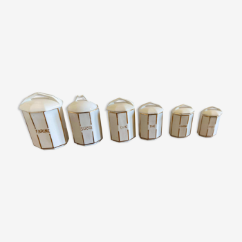 Series porcelain spice pots with matchbox