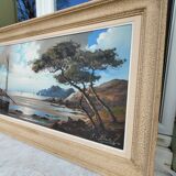 Oil on canvas, low tide, signed Le Dantec