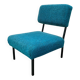 Modernist armchair from the 1950s in vintage blue boucle fabric.