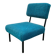 Modernist armchair from the 1950s in vintage blue boucle fabric.