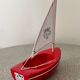 Tirot 200 wooden pond sailboat, navigable vintage toy.