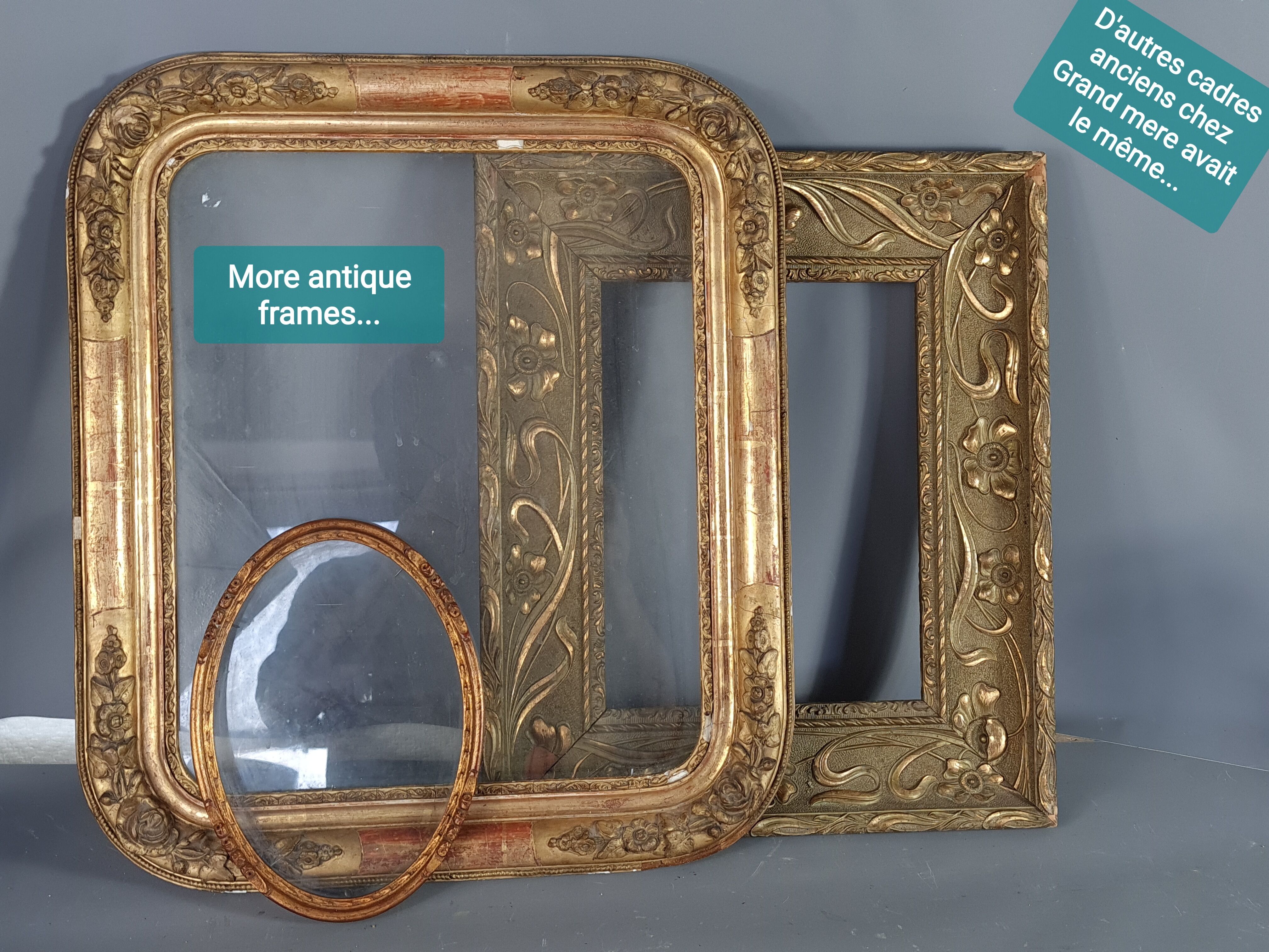 Italian mirror, key frame, vintage 50, engraved wood - gilded 39x32 cm SB
