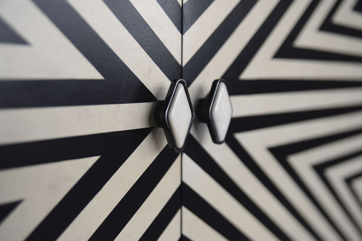 Sideboard with hand-painted pattern, 1960