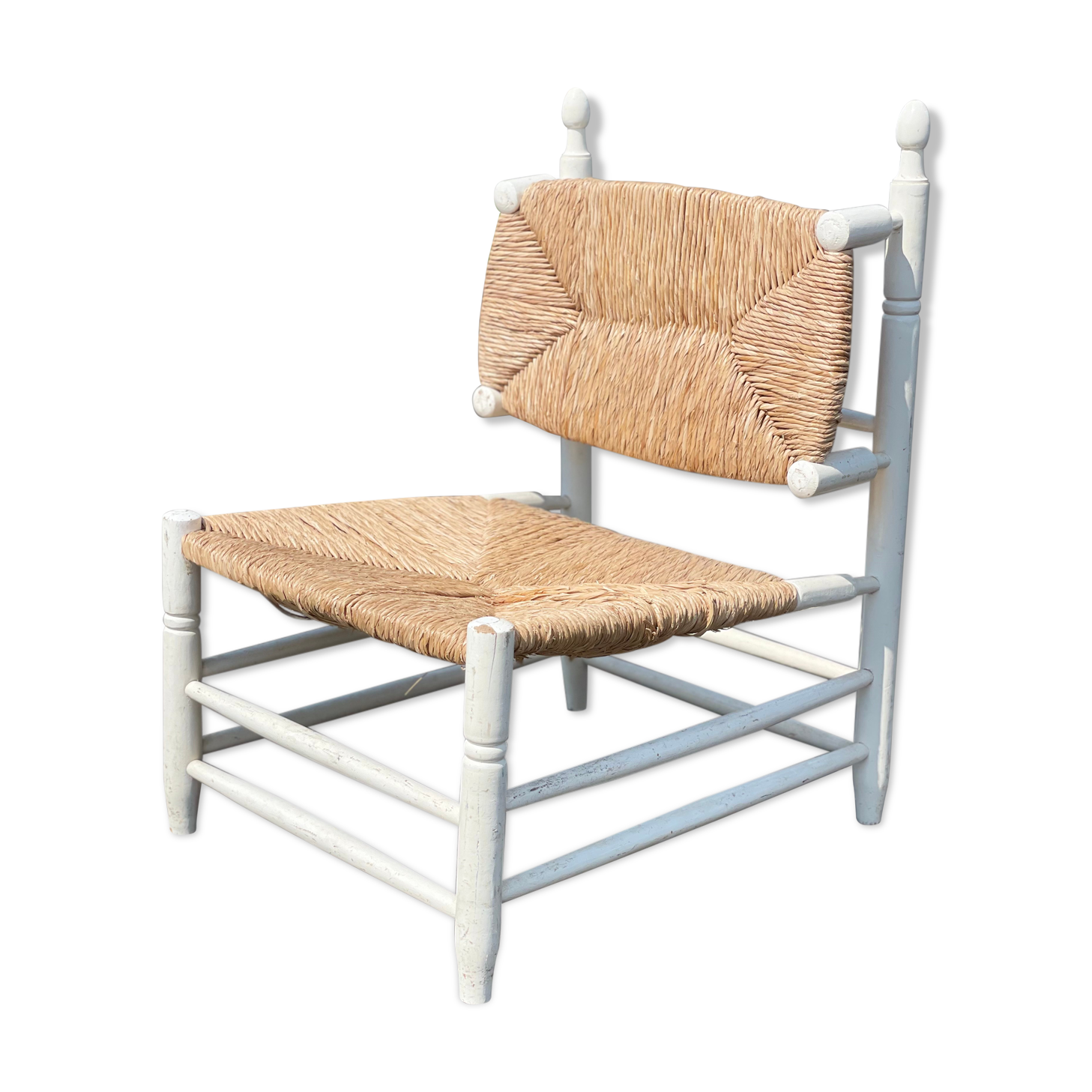 Vintage armchair 1950 wood mulched heater