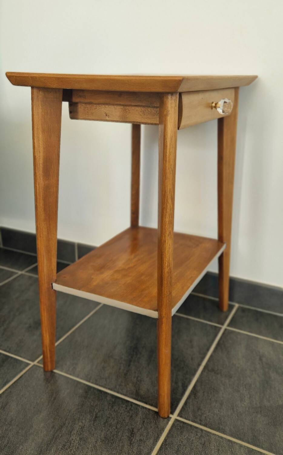 1950s side table with compass legs