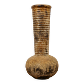 Vase plat brun lave