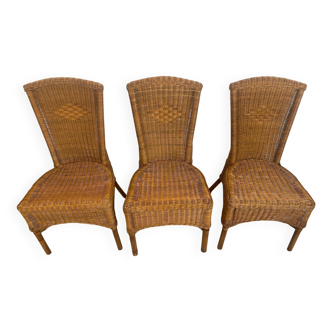 Vintage Rattan Lounge Chair (3 pieces available)