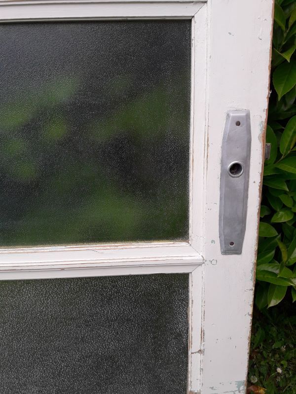 Door vintage translucent glazing