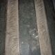 Old bulging wooden travel trunk