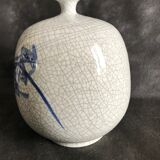 Vase boule à col pincé aplati