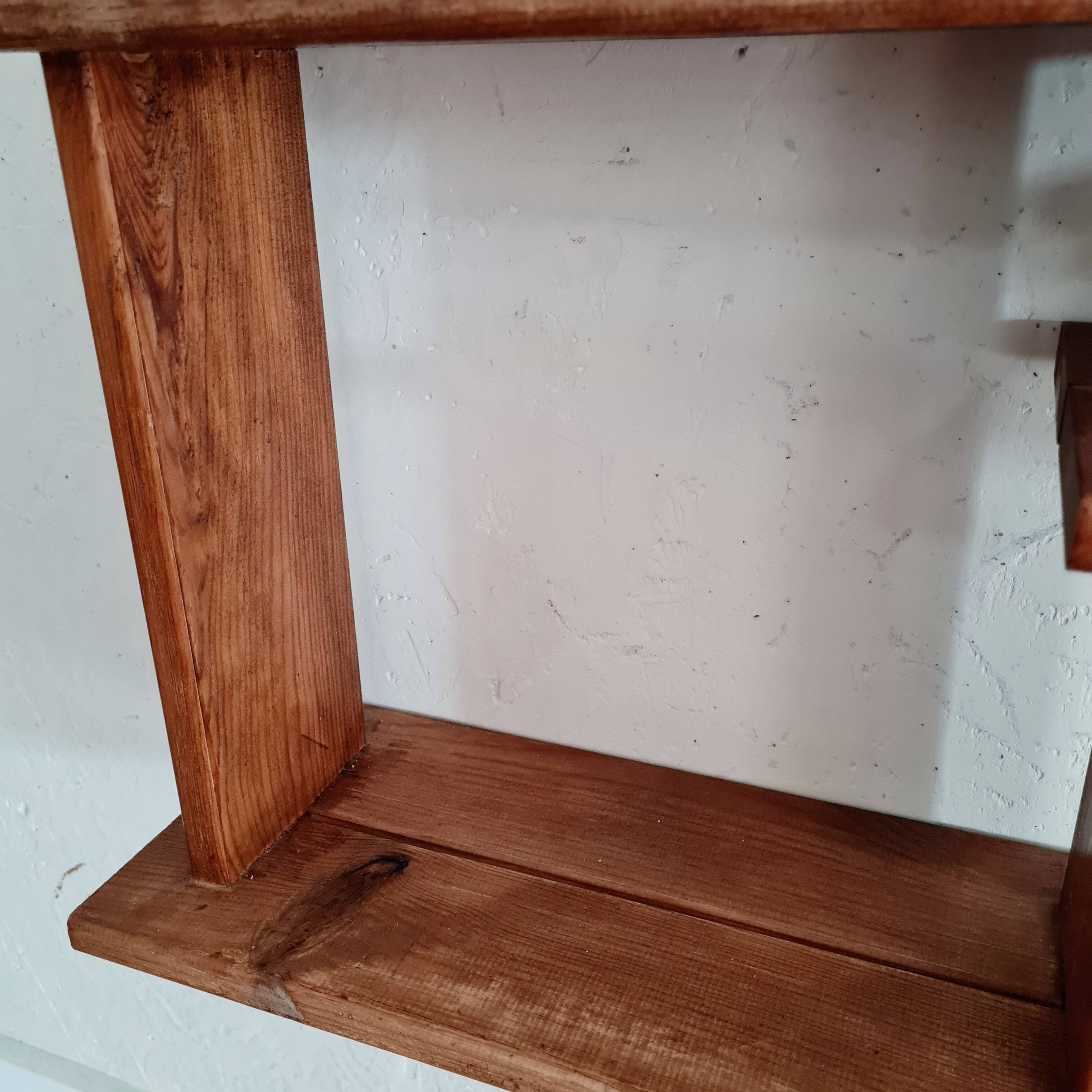 Etagère murale ancienne en bois