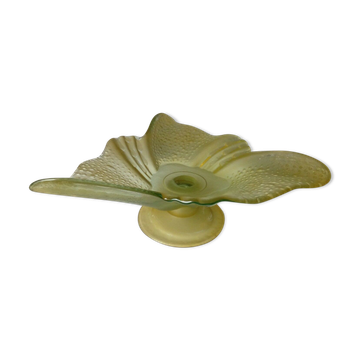 Frosted glass fruit bowl, contemporary piece from the 20th century.