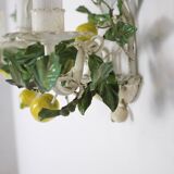 Pairs of lemon tree wall lights in painted sheet metal