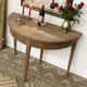 Table ronde pliante en noyer