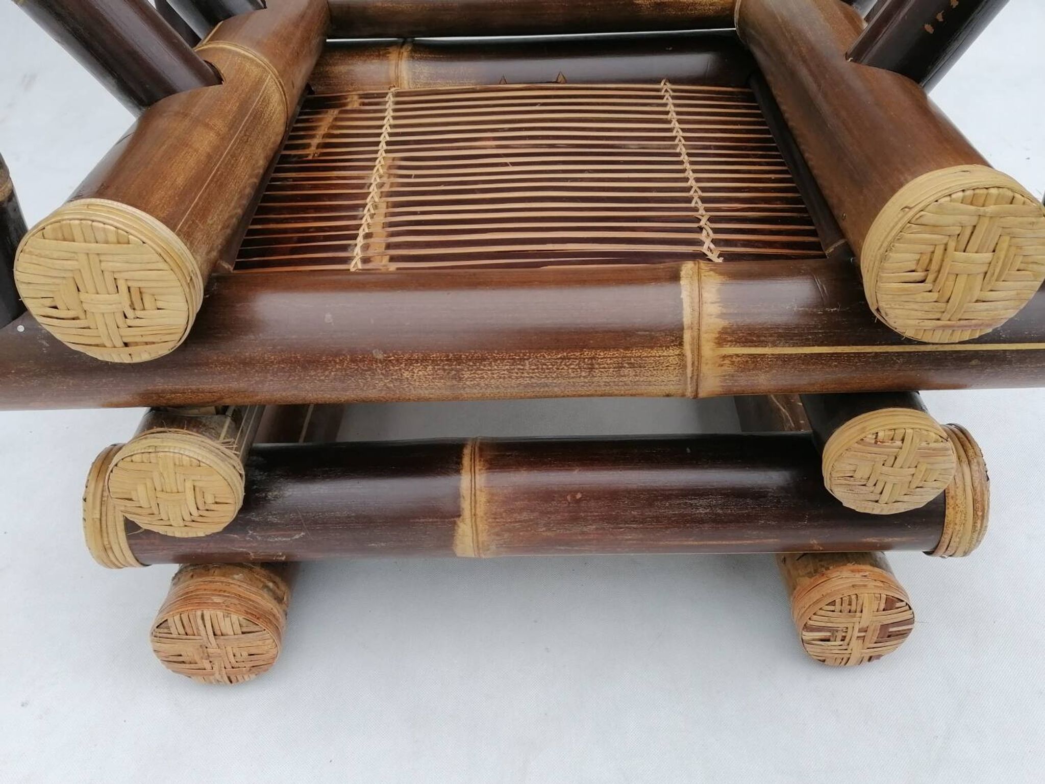Bamboo armchair, 1970s