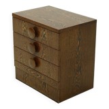 Meuble à tiroirs vintage en bois wengé 1960