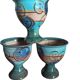3 handmade cups, handmade decor