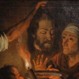 19th century Flemish painting, Salome with the Head of St. John the Baptist