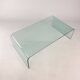 Table Basse Postmoderne en Verre Courbé, 1990s