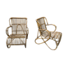 Rattan armchairs