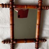 19th century bamboo frame mirror