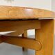 Extendable round table Maison Regain in solid elm, 1970s design.