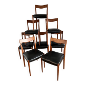 8 Scandinavian teak dining chairs