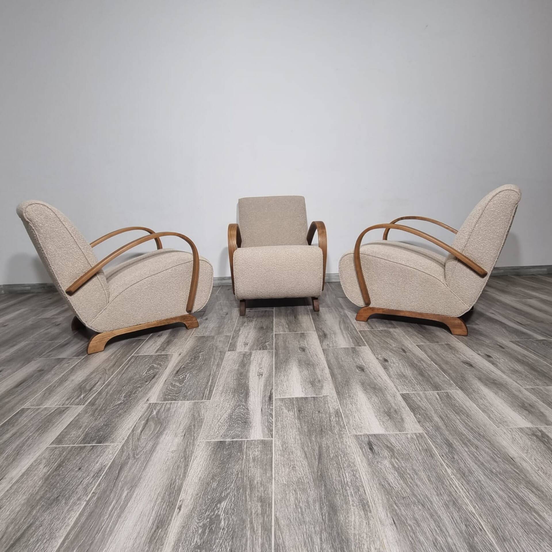 Armchairs from Jindrich Halabala, 1940s, Set of 3