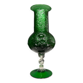 Vase en verre moulé pressé années 70