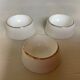 Trio de coquetiers en opaline