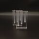 Duo Vase Bloc Résine Lucite Triple Cheminée Plexiglas Design Postmoderne