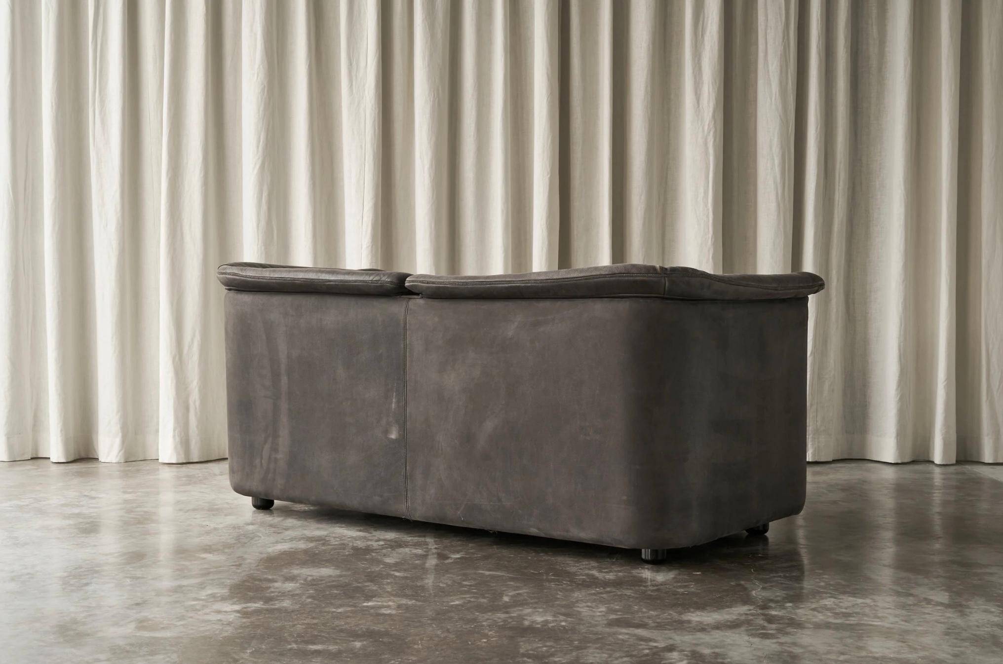 Sofa Karl Wittmann in patinated leather, 1980s