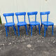 Set of 4 blue bistro chairs