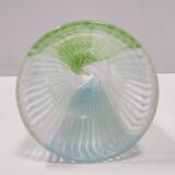 Green, White and Light Blue Murano Glass Vase by Dino Martens